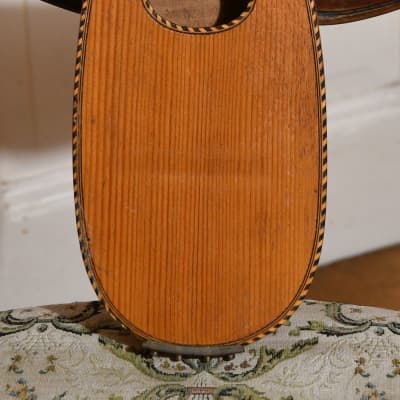 Vintage Taschenmandoline (pocket mandolin), flame maple back, 1900's image 2