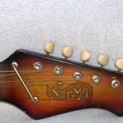 Norma Japanese 1960's Electric Guitar Sunburst 2 Pickup Model w/Tremolo Japanese 1960's "READ" image 3