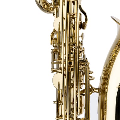 Stagg LV-BS4105 Key of Eb Baritone Saxophone w/Flight Case, Mouthpiece, Reed, Ligature, Cap, & Swab image 7