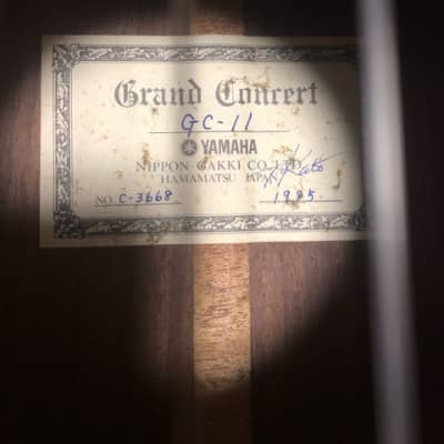 Yamaha GC-11 Grand Concert 1985 Japan Vintage Classic Guitar