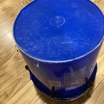 5 Gal Blue Plastic Rectangular Drum