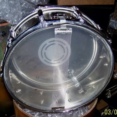 Pearl Steel Shell Snare Drum with Stand image 4