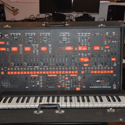 ARP 2600 with 3620 Keyboard.  Later '70s Model.  Black and Orange