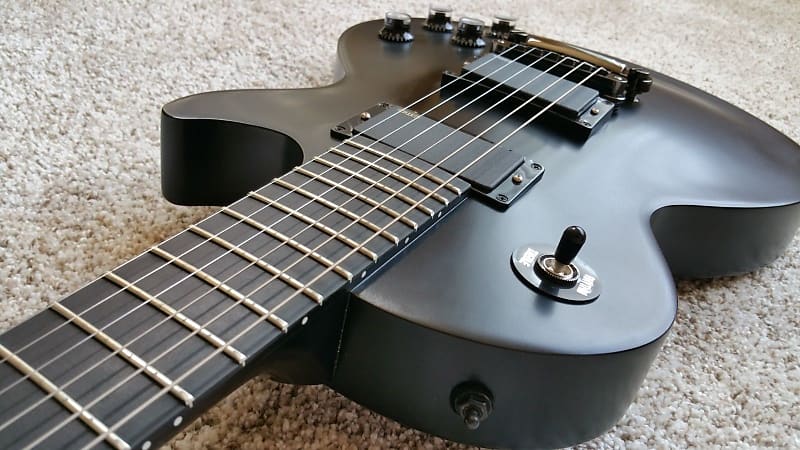 2016 Gibson Les Paul Gothic Studio Satin Black EMG Richlite 2016 Gibson Les Paul Gothic Studio Satin Black EMG Richlite