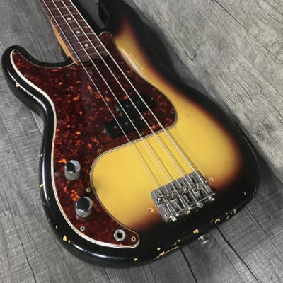 Fender Precision Bass 1966 Sunburst Lefty image 6