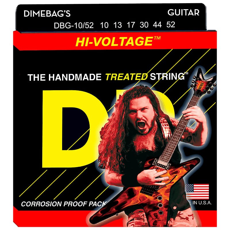 DR Strings DBG-10/52 Dimebag Darrell Hi-Voltage Med-Heavy 10-52 image 1