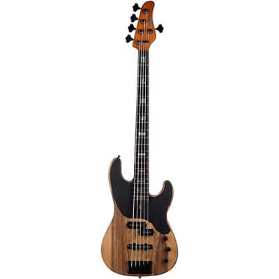 Schecter Guitar Research Model-T 5 Exotic 5-String Black Limba Electric Bass Satin Natural 2833 for sale