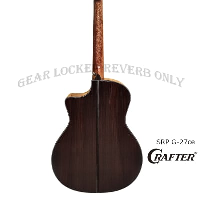 Crafter (Korea made) SRP G-27ce Solid Engelmann Spruce & Rosewood electronics acoustic guitar image 5