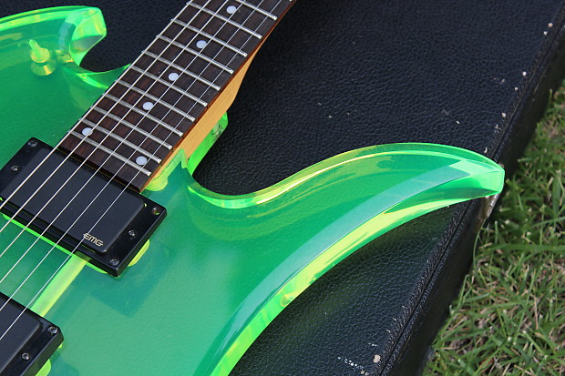 B.C. Rich Mockingbird Acrylic Series See Thru Green Electric Guitar