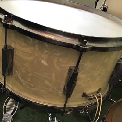 GRETSCH ROUND BADGE 14x7  chrome 8 lug 3Ply snare drum 1940s WMP image 3