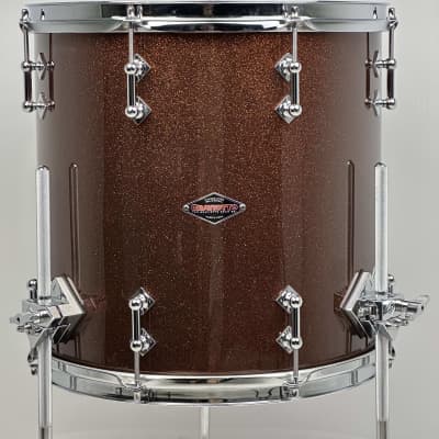 Craviotto 20/10/12/14" VIDEO Solid Maple Drum Set - 2016 Copper Sparkle Lacquer image 14