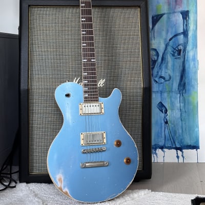 Friedman Metro D 2019 Electric Guitar  - Metallic Blue Relic image 10