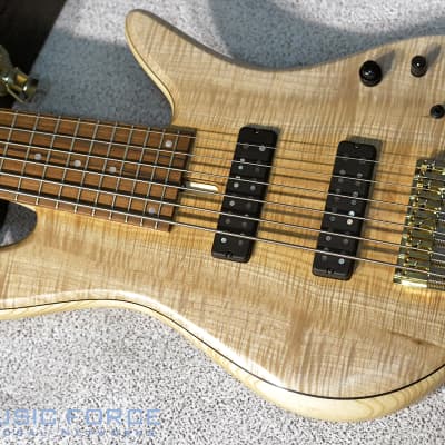 [Used] Fodera  Emperor 6 Standard w/Bi-Color(2-Tone) 5A Flame Maple Top 2015 Natural Satin image 2