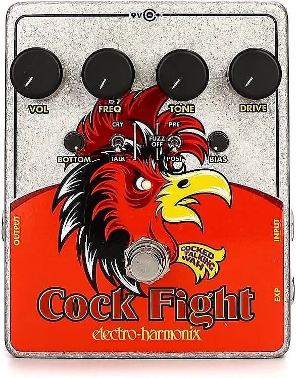 Electro-Harmonix Cock Fight Cocked Talking Wah - Orange / Gray / Yellow image 1