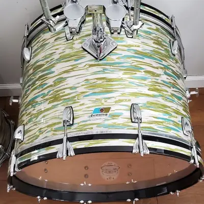 Ludwig Classic Maple 4 Piece - 22 - 10 - 12 - 14  Blue Green Oyster image 6