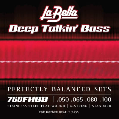 LA BELLA La Bella Deep Talkin' Bass | Muta di corde per basso Beatle Höfner® 760FHBB Scalatura: 050-065-080-100 for sale
