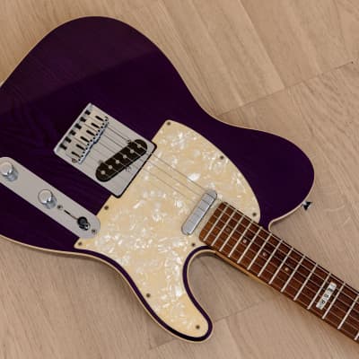 1990s ESP Vintage Plus T-Style Electric Guitar Trans Purple w/ USA Seymour Duncan Pickups, Japan image 8