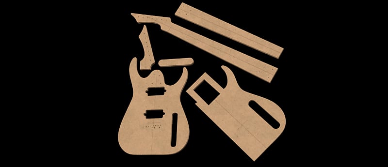 BM B7 27" Guitar Template 0.50" MDF image 1