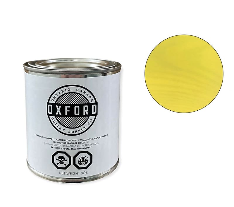 Oxford Nitrocellulose Lacquer TV Yellow 8oz Tin Reverb