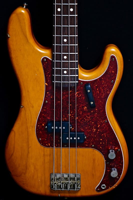Nash PB-63 Bass Guitar - Trans Amber