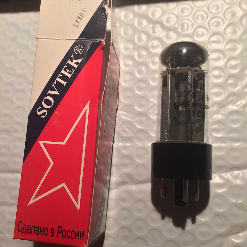Pair RCA 5Y3GT Vacuum Tubes 1960 Black Plate * New / NOS