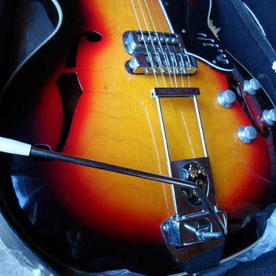 Vintage 1960s Galanti Hollow Body Electric Guitar Rare image 6