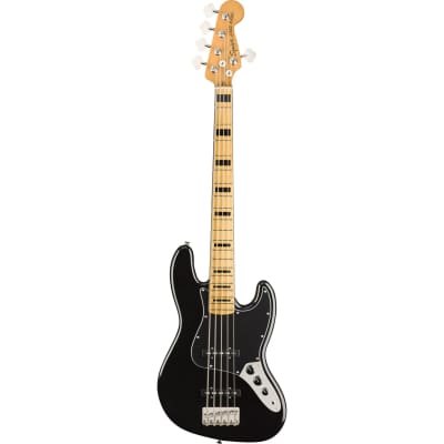 Squier Classic Vibe 70s Jazz Bass V 5-String Bass - Black w/ Maple Fingerboard image 3