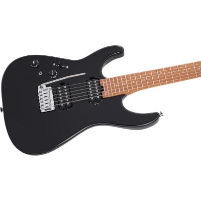 Charvel Pro-Mod DK24 HH 2PT CM Left-Handed Electric Guitar, Caramelized Fingerboard, Gloss Black image 6