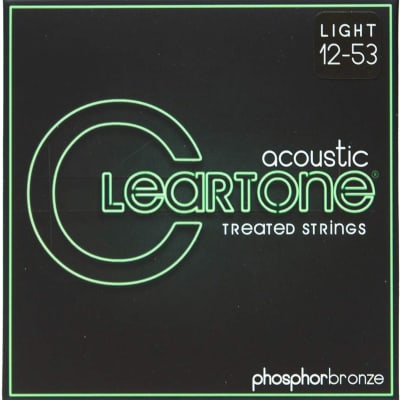 Cleartone 7412 EMP Coated Phosphor Bronze Acoustic Guitar Strings  12-53 Light