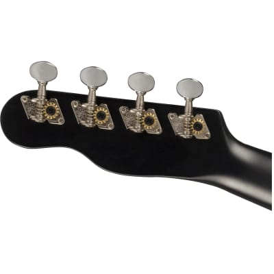 Fender Venice Soprano Uke Ukulele, Walnut Fretboard, Black image 6