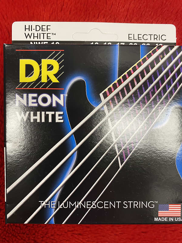 DR NWE 10 Hi Def Coated Neon K3 Electric Guitar Strings Medium