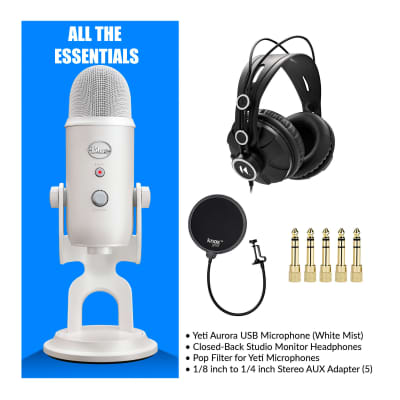 Blue Microphones Yeti USB Microphone (White Mist)