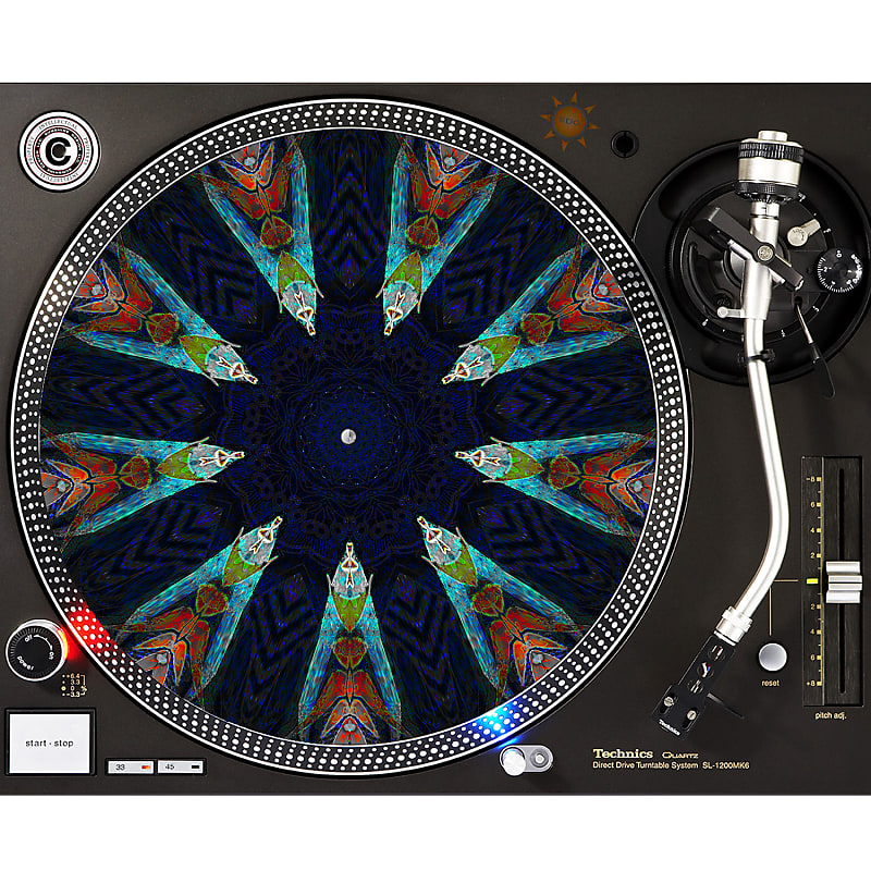 Torch Mandala - DJ Turntable Slipmat 12 inch LP Vinyl Record Player image 1