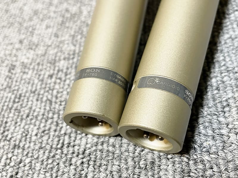 Sony F-760 Pair 80s Vintage Dynamic Microphone | Reverb