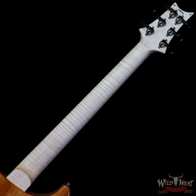 Paul Reed Smith PRS Wood Library 10 Top Custom 24 Floyd Rose Ebony Fingerboard Flame Maple Neck Blue Fade image 5