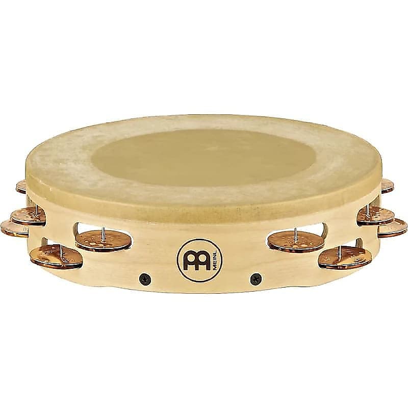 Meinl AE-MTAH2BO 2 Row Maple Shell Tambourine With Solid/Hammered Cymbal Bronze Jingles image 1