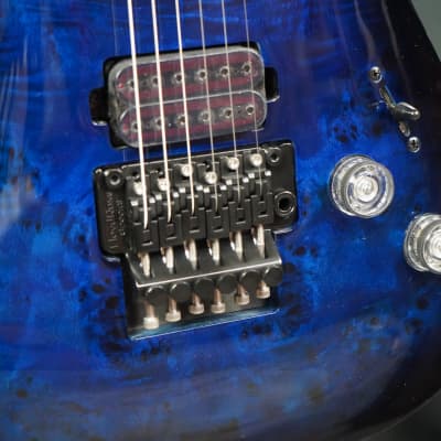 Schecter Omen Elite-6 FR Series Ocean Blue Burst Solid Body Guitar (B-Stock) image 2