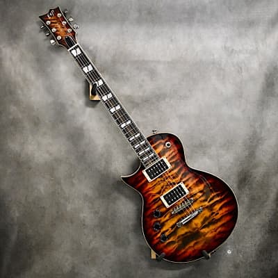 ESP Left Handed USA Custom Shop Eclipse 2022 Tiger Eye Sunburst Lefty Guitar image 1