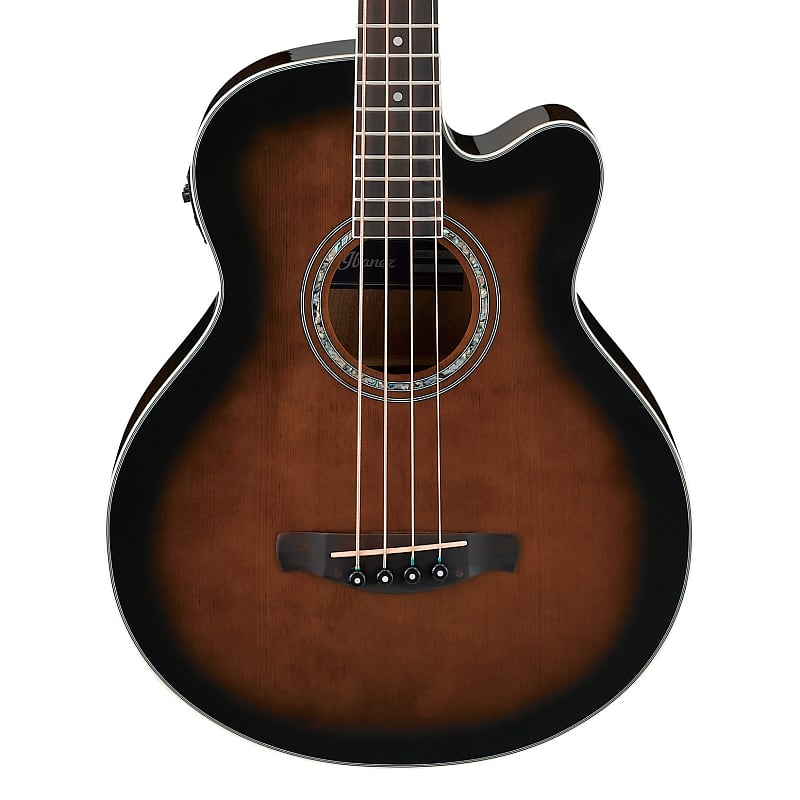 Ibanez AEB10E Acoustic-Electric Bass Guitar Dark Violin Sunburst High Gloss