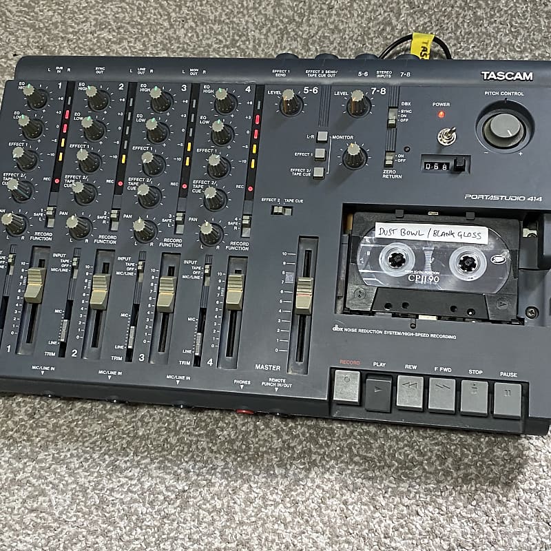 TASCAM Portastudio 414 MKI 4-Track Cassette Recorder 1990s - Blue (dual  speed modded)