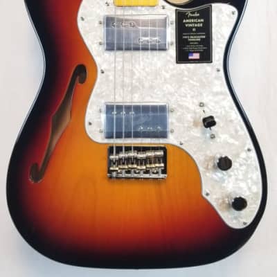 Fender American Vintage II 1972 Telecaster Thinline, Semi-Hollow Ash Body,Maple Fingerboard, 3-Color Sunburst, w/HSC image 3