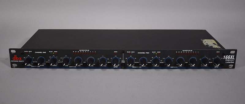 Dbx 166XLV Stereo Compressor / Limiter / Gate Black | Reverb