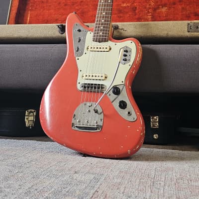 Vintage Fender Jaguar 1965 Fiesta Red Custom Colour L Plate for sale