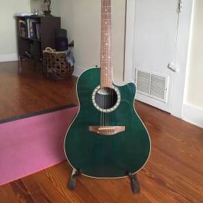 Ovation Balladeer Standard 1861 Forest Green Full Body Acoustic Electric image 1