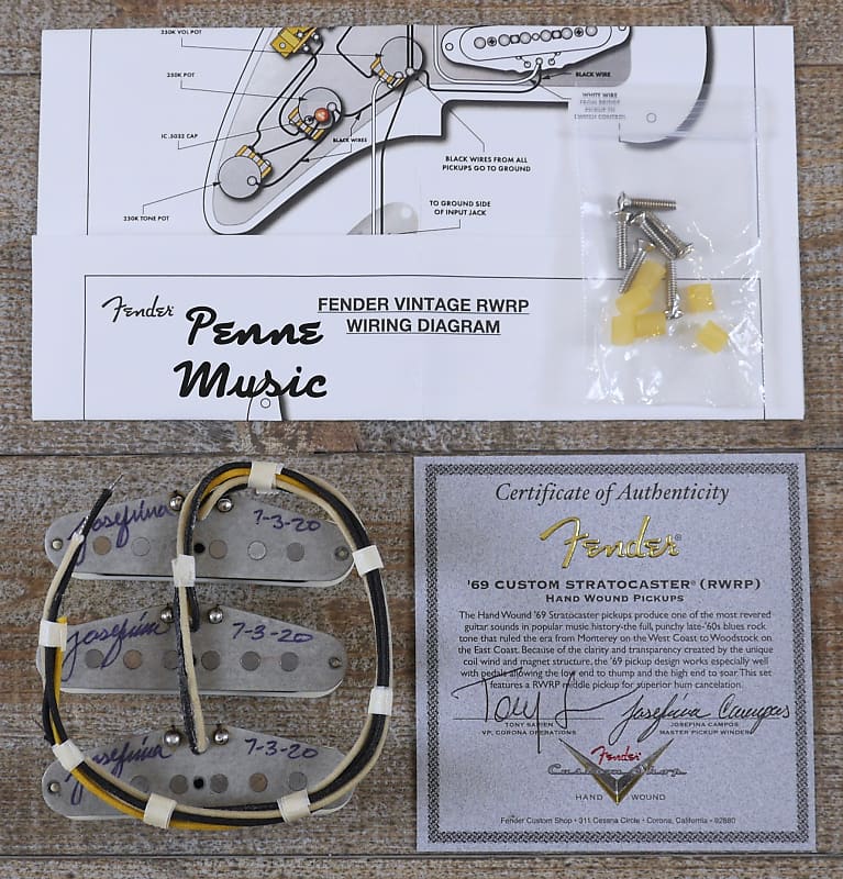 Josefina Hand Wound ‘69 Strat pick up Josefina Hand Wound Dual Mag II Stratocaster® Pickups – Fender