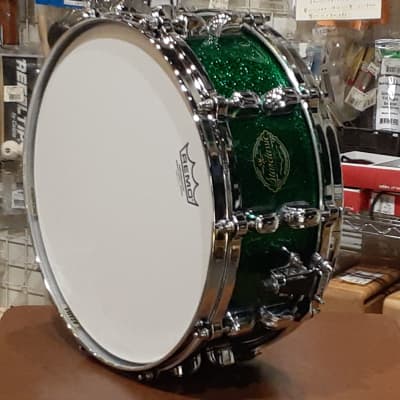Tama SMS455T Starclassic Maple Snare Drum / Green Sparkle  5.5" × 14" image 7