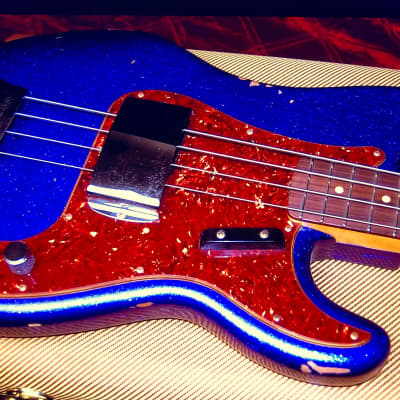 2017 Fender 64 Precision Bass Custom Shop Aged Purple Sparkle L Series image 3
