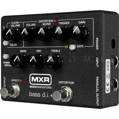 MXR BASS DI M80 Bass DI Bass Distortion Preamp Built in Noise Gate Pedal w-cable image 5