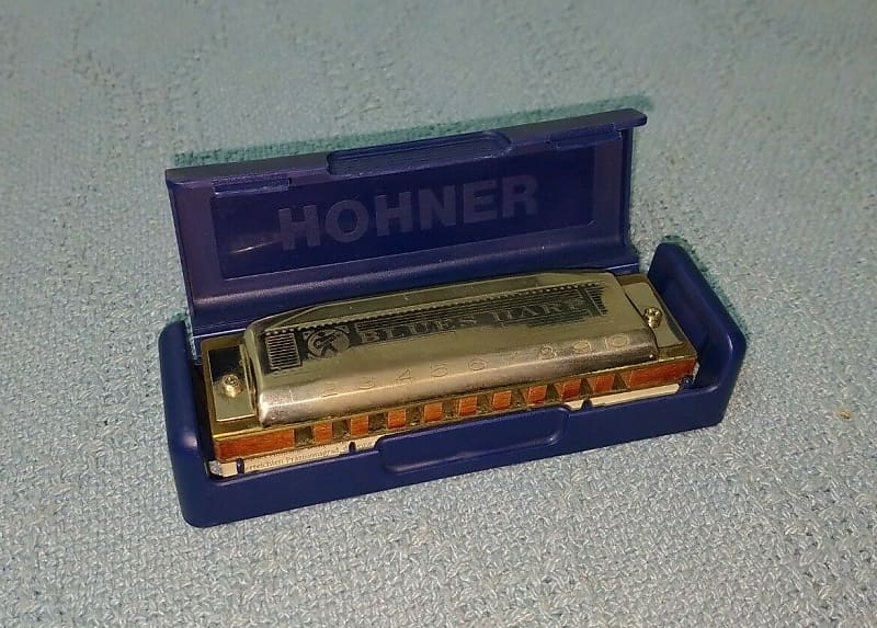 Vintage Hohner Blues Harp MS Harmonica Key of C With Case Germany Tested Working image 1