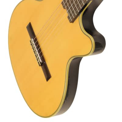 Nylon String Thinline Acoustic Electric Guitar with Built In Active EQ  Pickup.